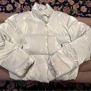 Athleta Cream Puffer Jacket